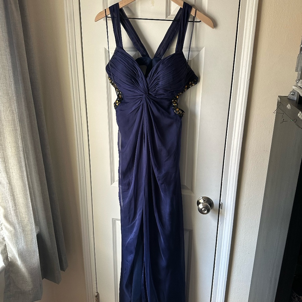 La Femme Navy Prom Dress - Size 10